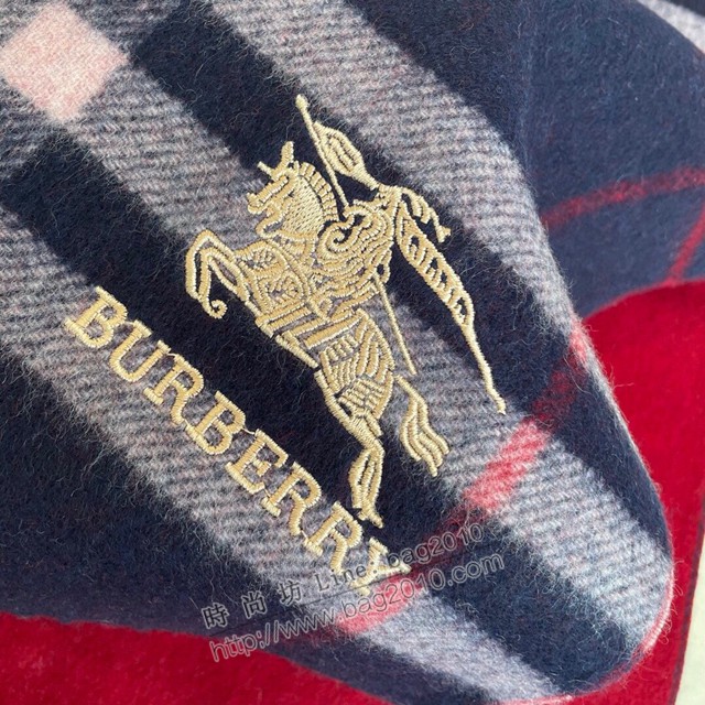 Burberry外貿出口尾單羊羔絨格紋雙面圍巾 巴寶莉2021經典巴格雙面圍巾  mmj1090